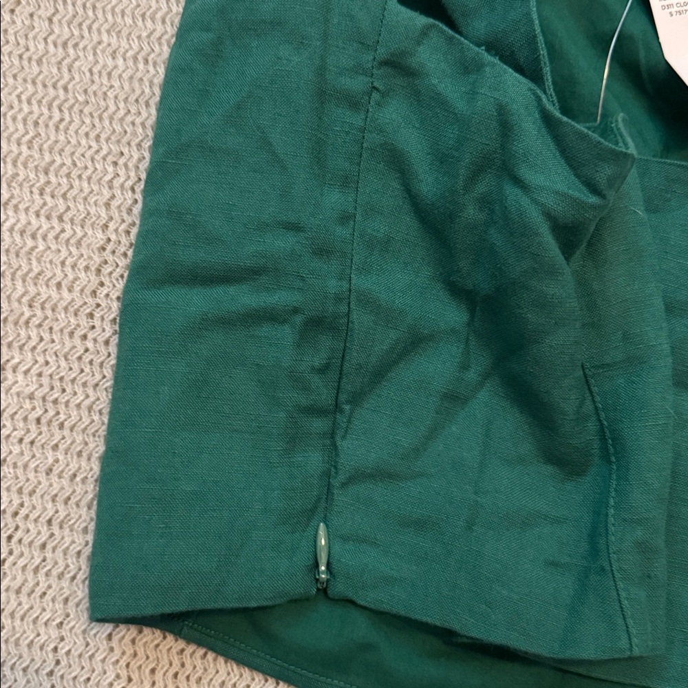 Brand BWT LOFT Emerald Green Scoop Back Crop Top size 2 - Picture 4 of 4